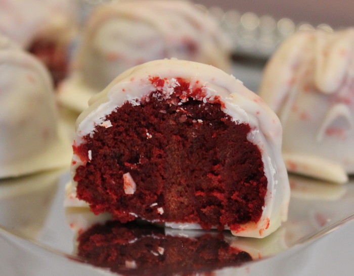 White Chocolate Covered Red Velvet Cake Balls Dallas Duo Bakes