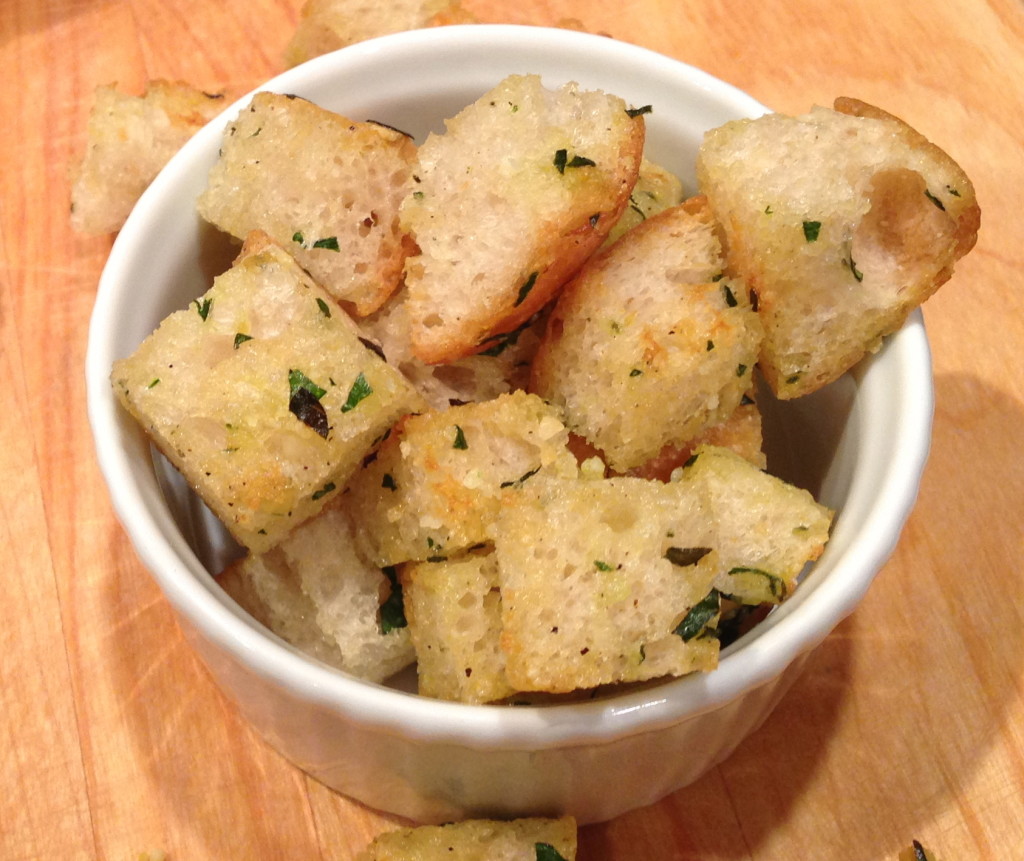 parmesan skillet croutons