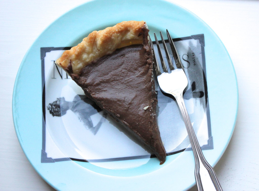 chocolate ice box pie with foolproof pie crust