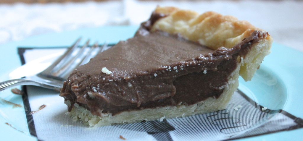 chocolate ice box pie with foolproof pie crust