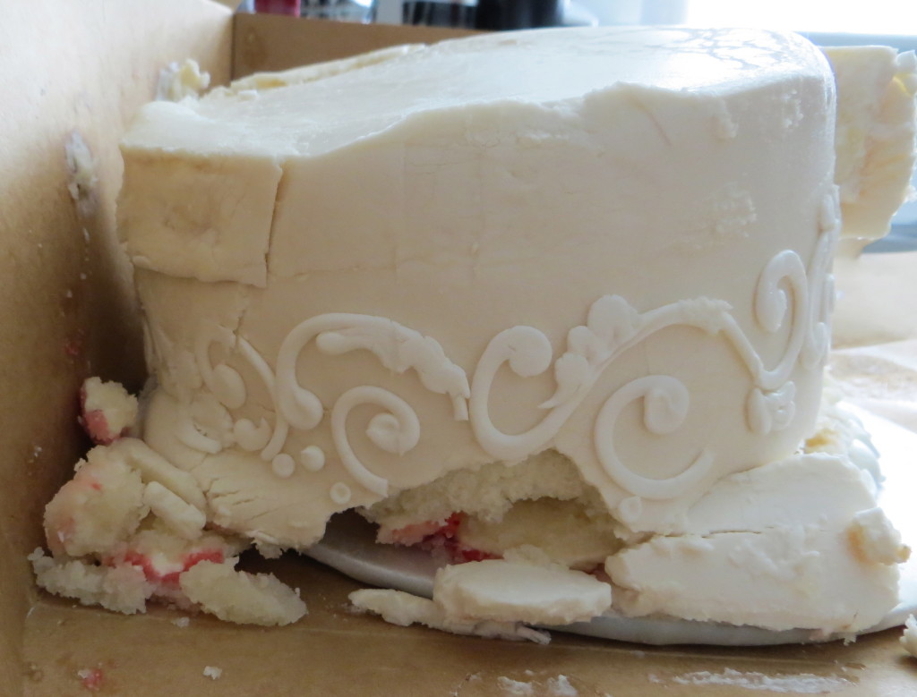 upside down wedding cake