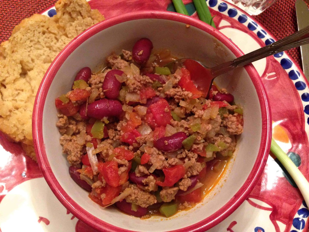 chili in a biscuit bowl