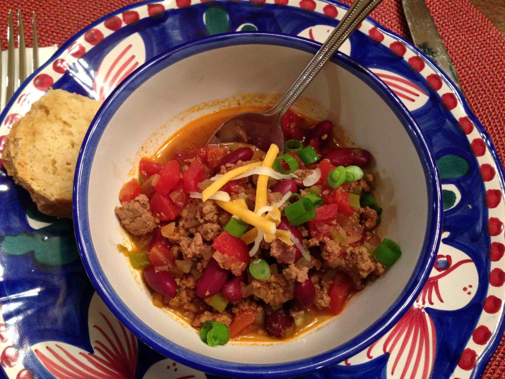 chili in a biscuit bowl