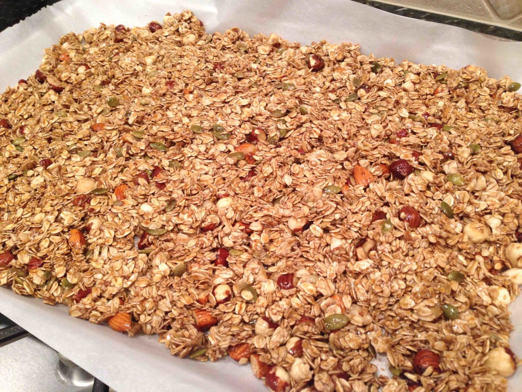 granola before baking