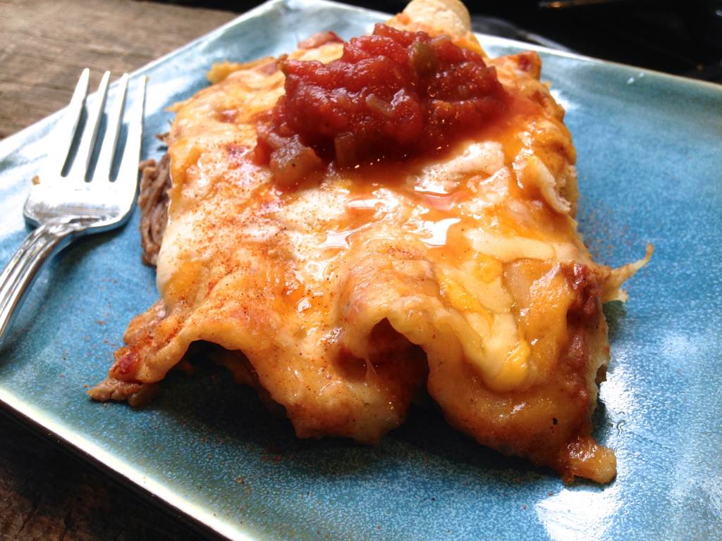 slow cooker beef for enchiladas