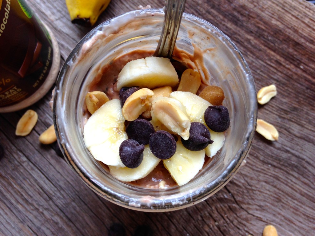 chocolate peanut butter overnight oats