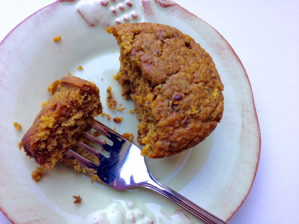 pumpkin zucchini bran muffins