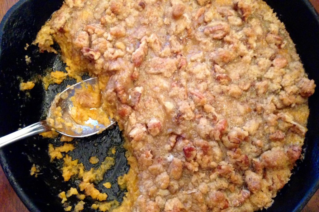 sweet potato casserole with pecan crumble