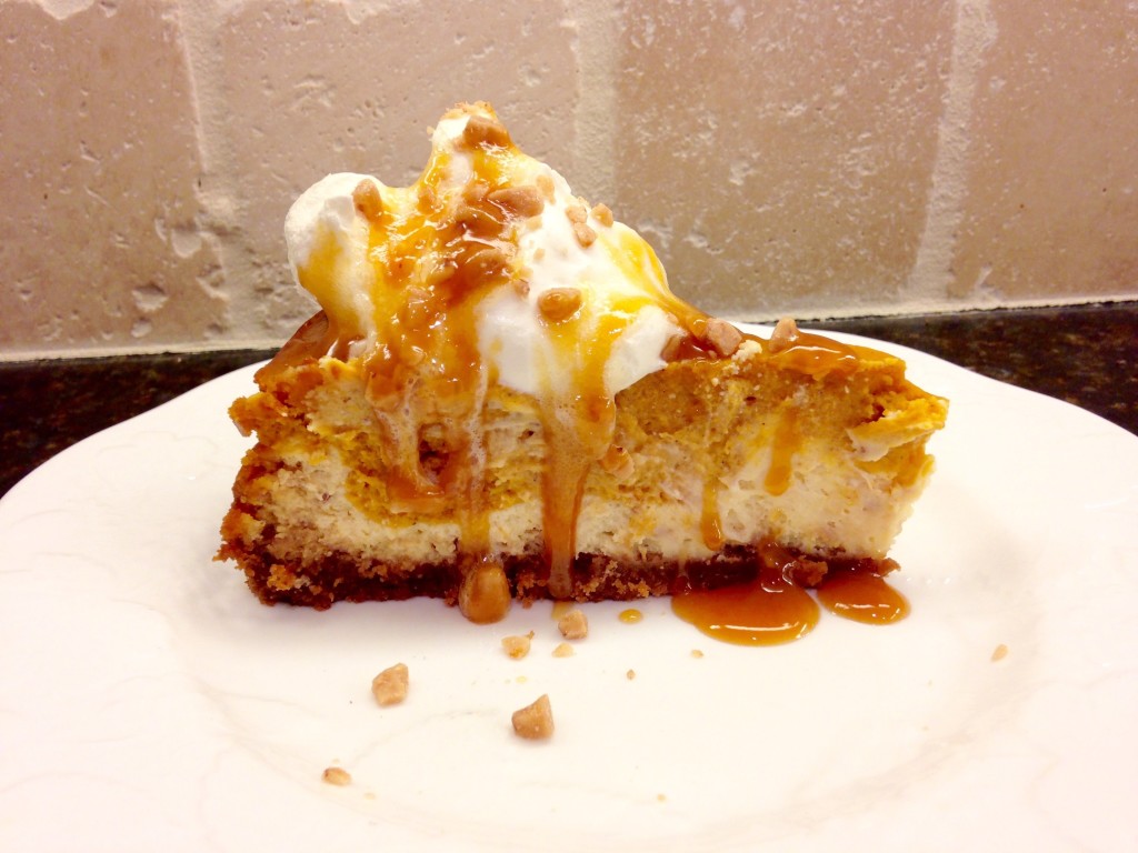 toffee pumpkin cheesecake