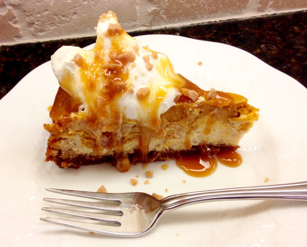 toffee pumpkin cheesecake