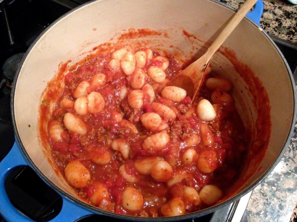 gnocchi with meat sauce