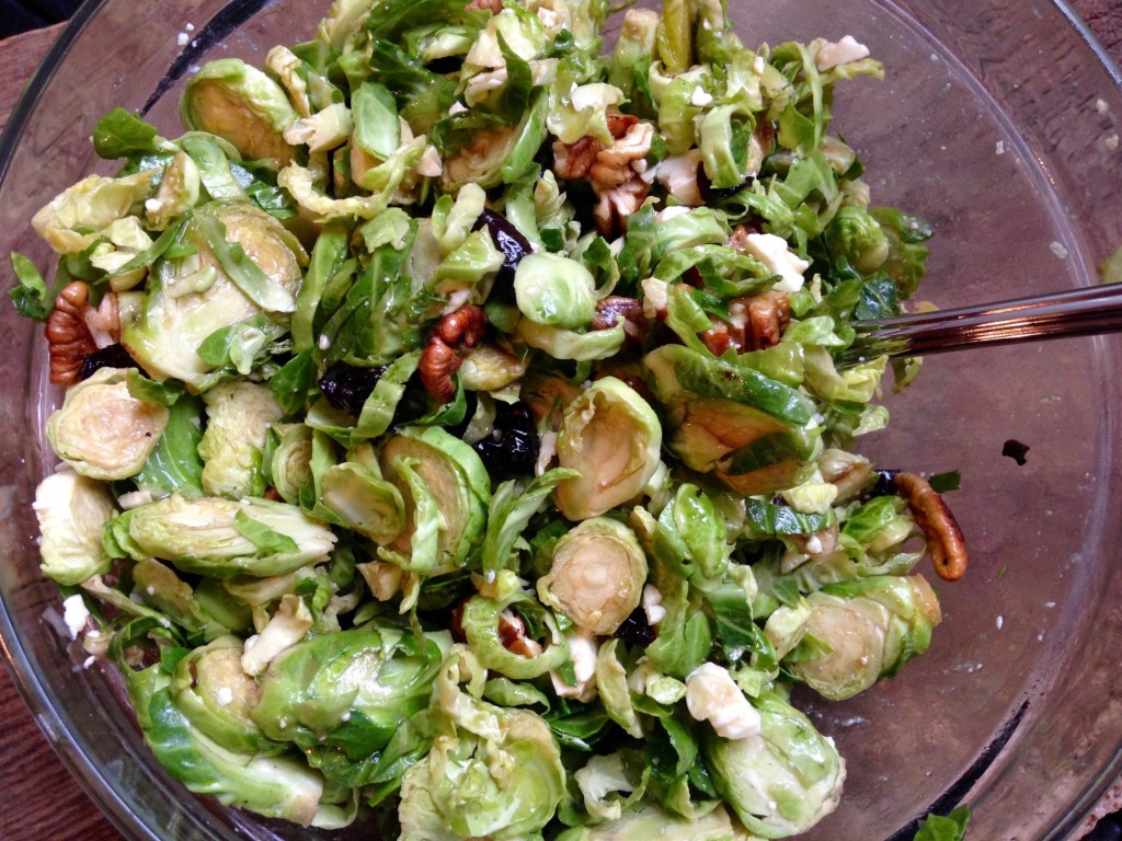 shredded brussels sprouts salad