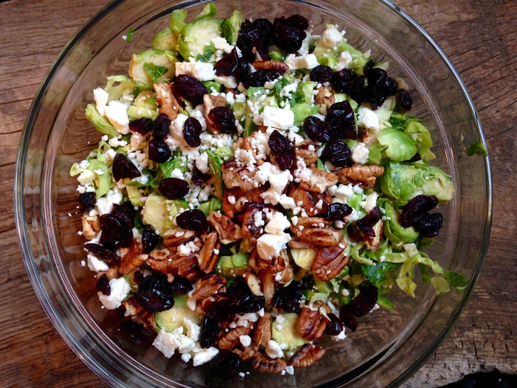 shredded brussels sprouts salad